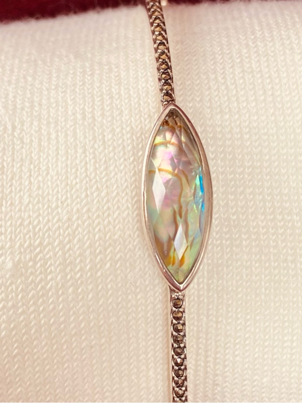 Judith Jack Iridescent Marquise Crystal Bracelet in Multi-Color and Silver